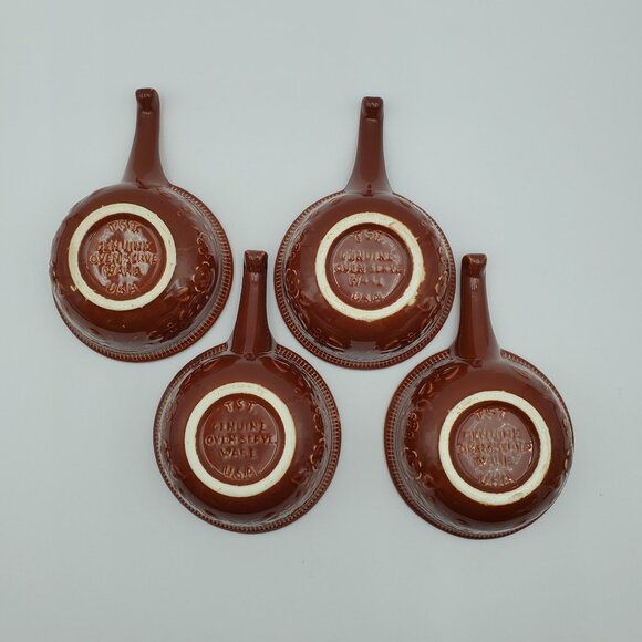 Taylor Smith & Taylor Oven Serve Brown Individual French Casserole Dishes TS&T - Picture 4 of 8